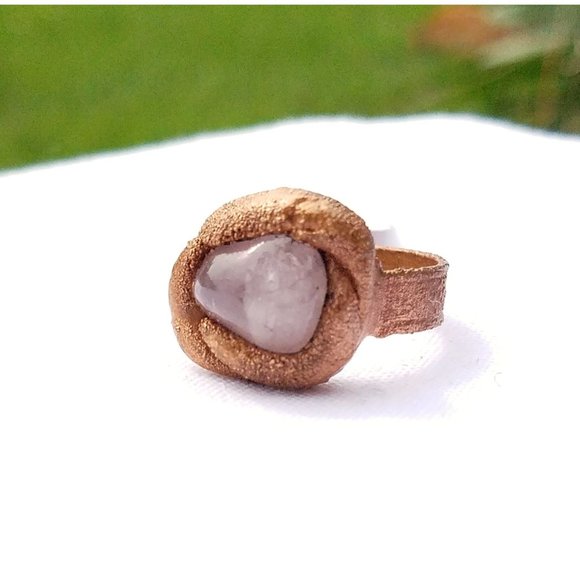 Rose quartz ring - Picture 2 of 5